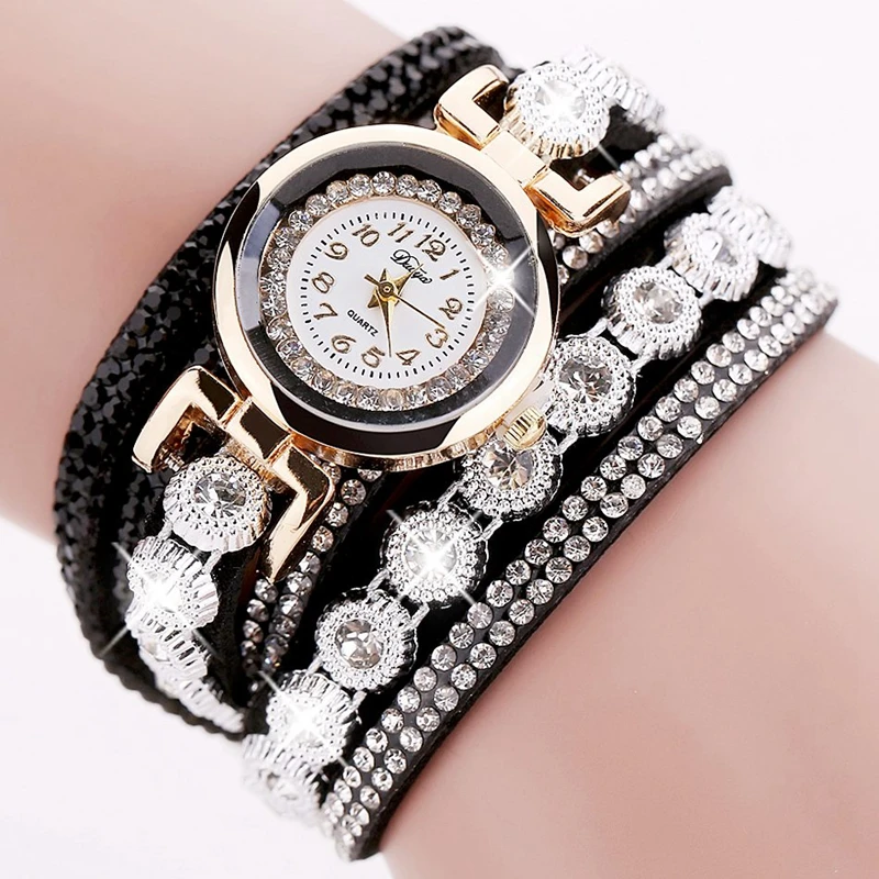 

Latest 3 - circle luxury rhinestone ladies watch bohemian style female student quartz gift watch, N/a