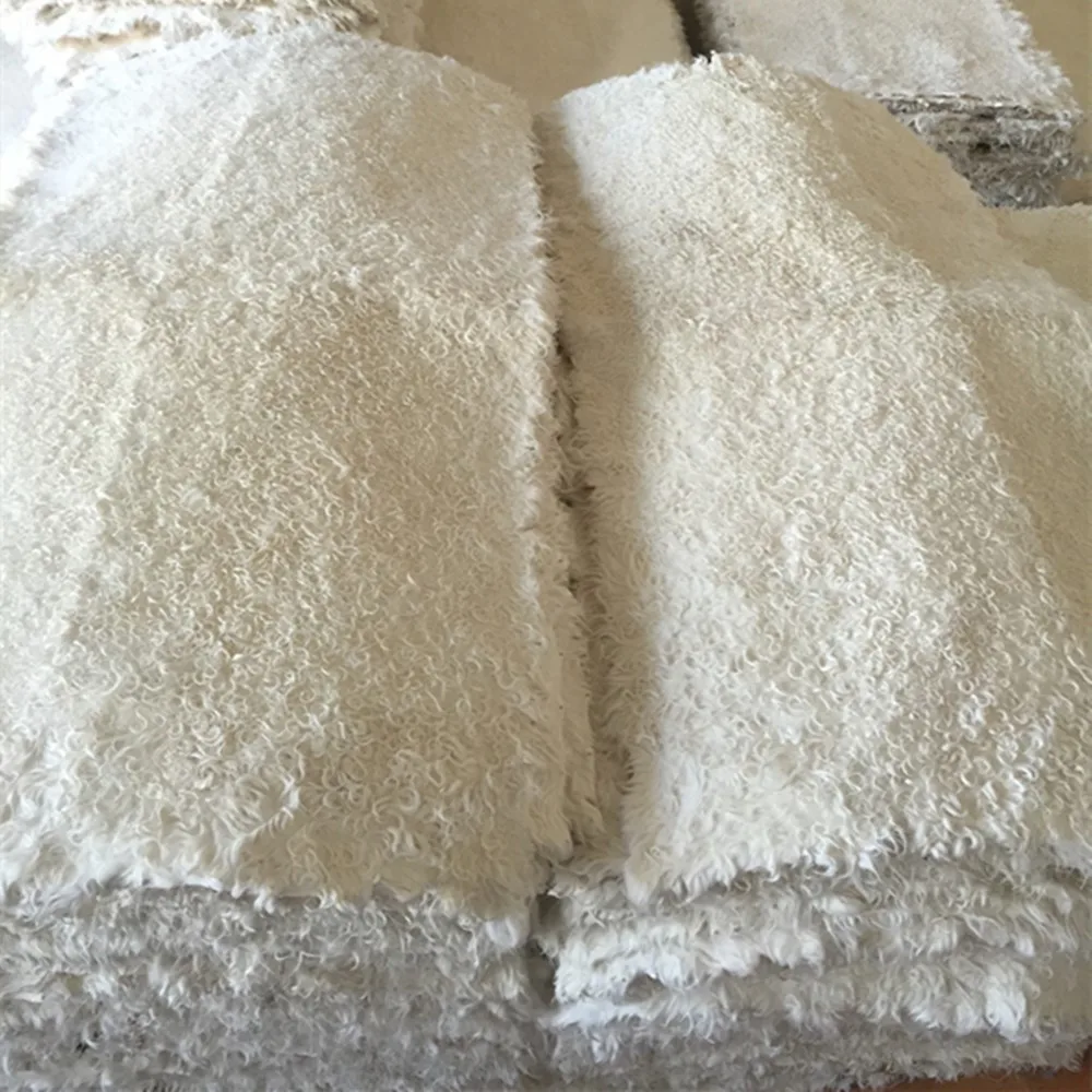 White Curly Kalgan Lamb Fur Plate / Cheap Price High Quality Sheepskin