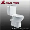 Elegant siphonic two piece toilet square design dual flushing system with CSA certificate two piece toilet sets