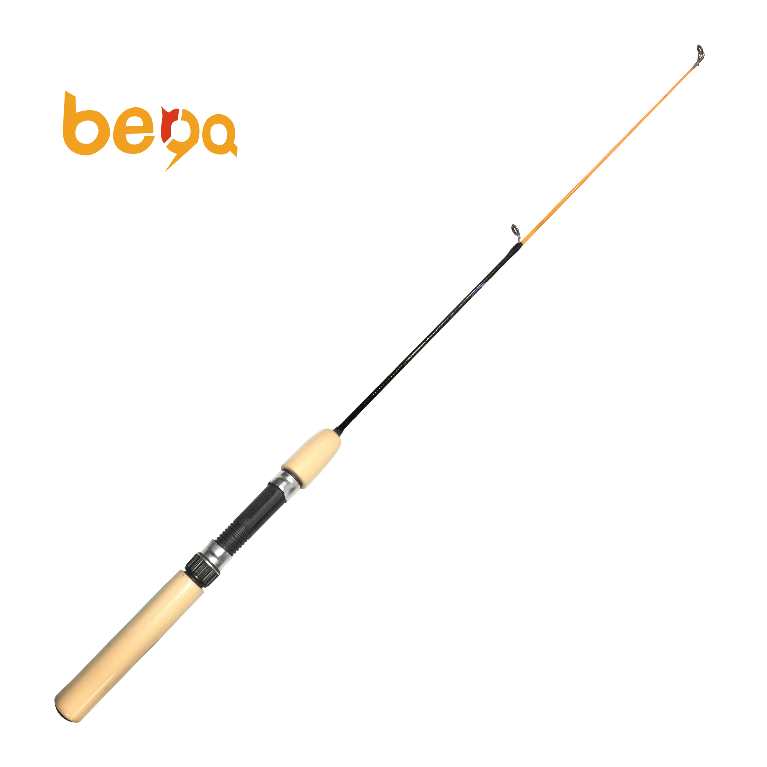 

55cm 75cm wholesale high quality Primary color foam handle ice fishing rod carbon fiber winter fishing rod winter rod, Black/white/red/yellow/orange, customizable