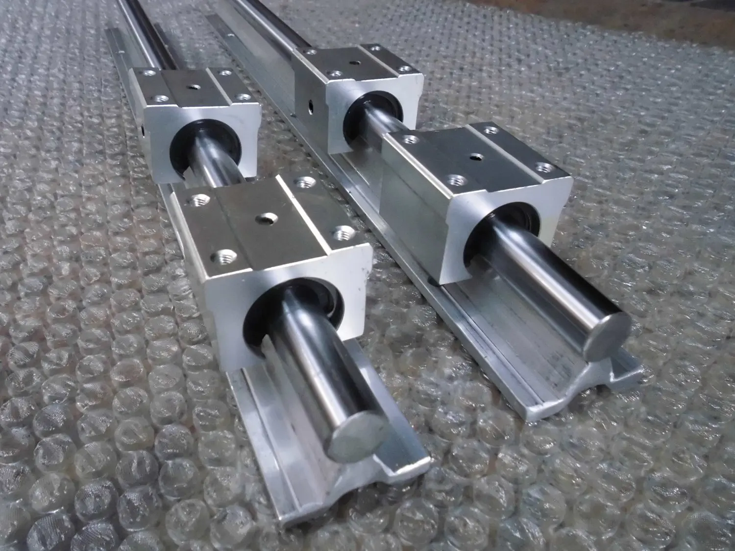 SBR16-300//800//1000mm LINEAR SLIDE GUIDE SHAFT 6 RAIL+12 SBR16UU BEARING BLOCK