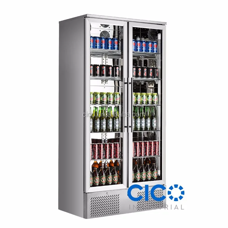 208l Two Door Stainless Steel Undercounter Beverage Soft Drinks Wine