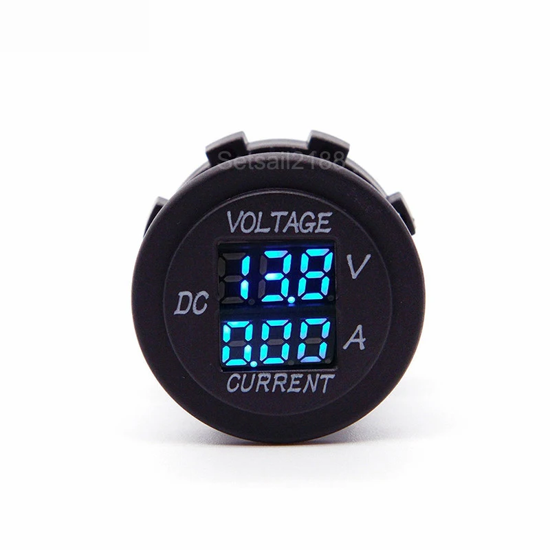 防水12v 24v汽车船摩托车led数字电压表安培计自动倒圆角电压电流表 Buy 汽车电压表 汽车数字电压表 摩托车数字电压表
