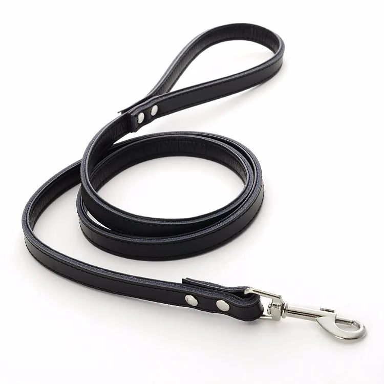 Durable Pet Dog Leash Leather Adjustable Loop Training Leash Slip Lead