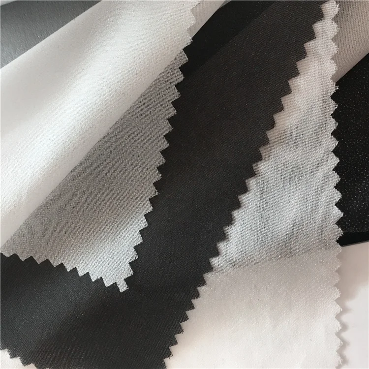 

30D Woven Fusible Fabric Fusing Silk Polyester Micro Dot Interlining