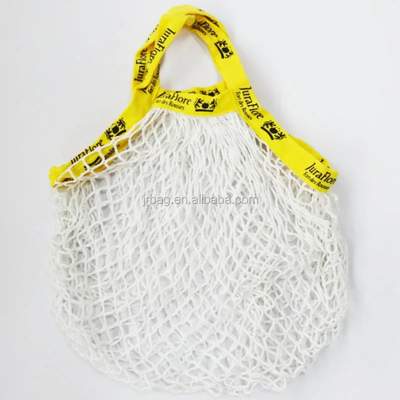 Factory Made Small Natural Color 100% Cotton Mesh Bag & Net Bag