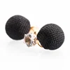 New Product Black Cotton Stud Earrings Fashion Ear Ring