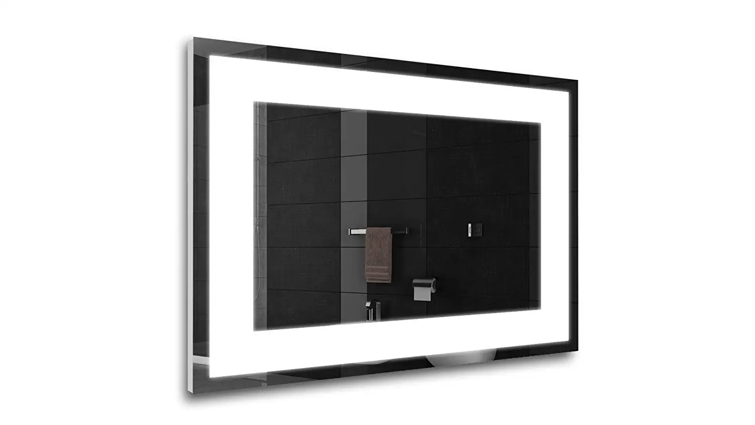 Tilebay LLC Salin Led Lighted Mirror | Bathroom Mirror | Led Make-up Mirror | 3 Switch Types Available (31x23, Remote Control)
