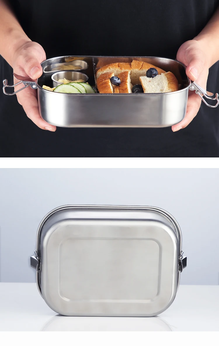 Nicety Food Grade 304 Leakproof Stainless Steel Lunch Box 800/1200