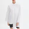 Hot Sale OEM 100% Cotton White Long Asymmetric Poplin Office Shirt Women Casual Top Blouse