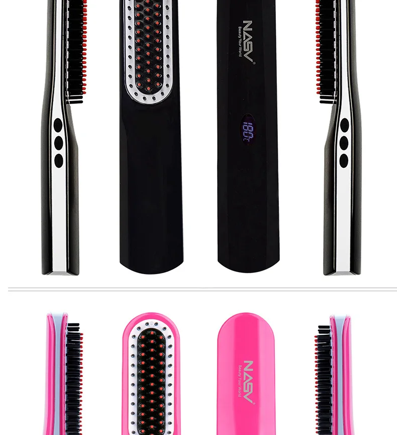 NASV Wireless Hair Straightener brush with Power Bank Travel Size  USB rechargeable cordless hair straightener comb