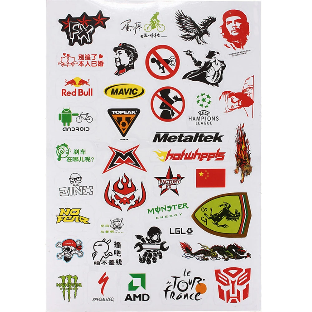 Fashion Bicycle Motorcycle Scrapbook Sticker BMX Mountain Bike Decal Stickers