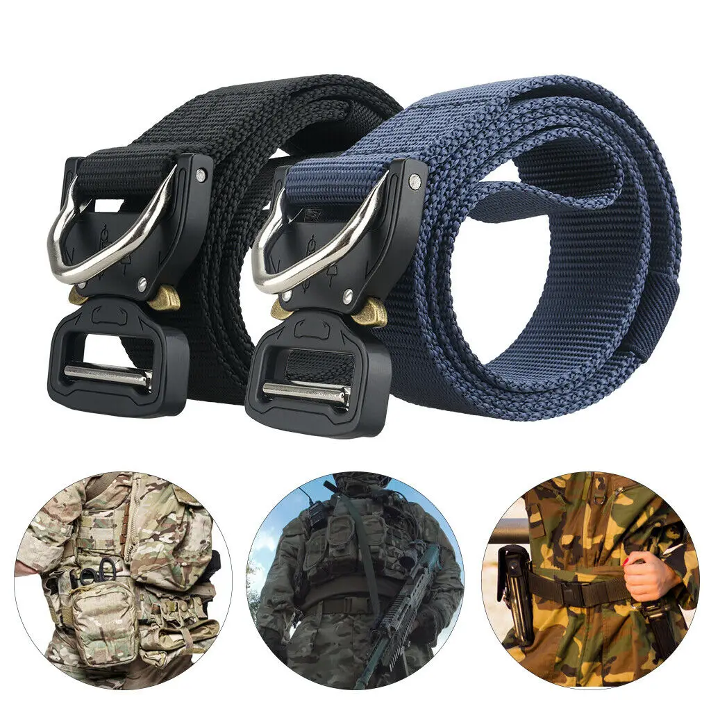 批发户外重型战斗尼龙可调军事战术腰带