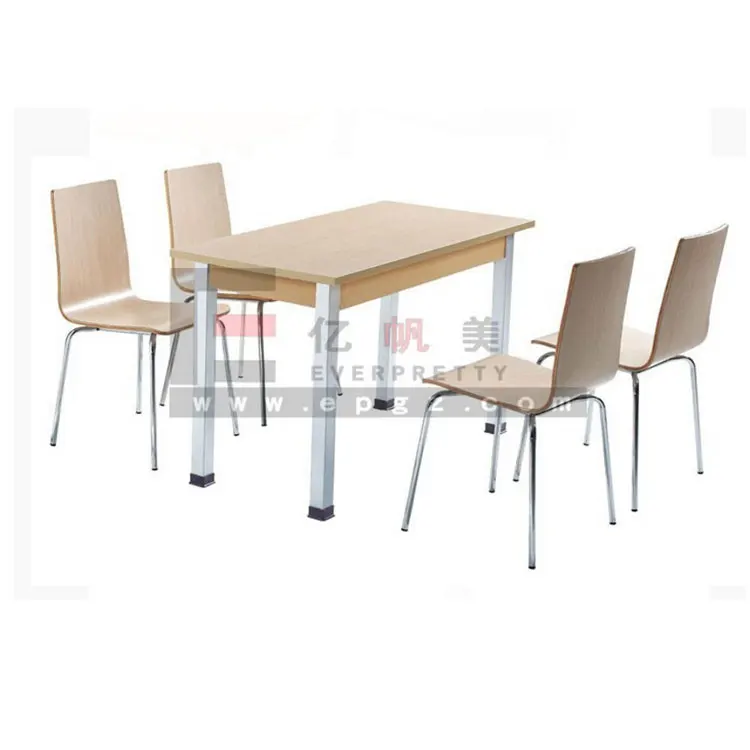 Hot Sale Restaurant Furniture 4 Seater Malaysian Wood Dining