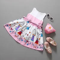 

Girls Summer Dress Kids Clothes 2018 Brand Baby Girl Dress with Sashes Robe Fille Princess Dress Children Clothing