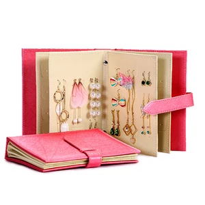 Earrings Holder Case Portable Book Jewelry Organizer Earrings Storage Foldable Book Dropshipping