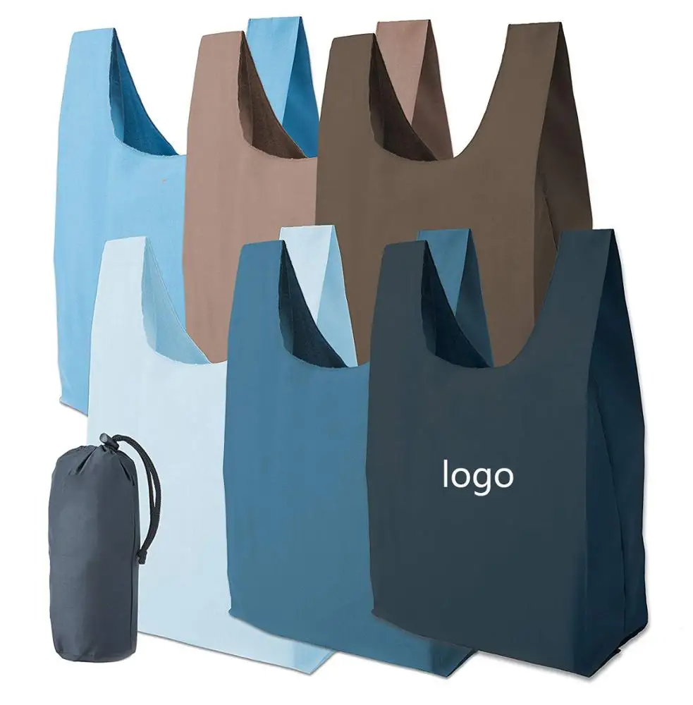 

Customized Logo Eco folding Durable Strong Nylon Colorful Large Market Bags, Customized color