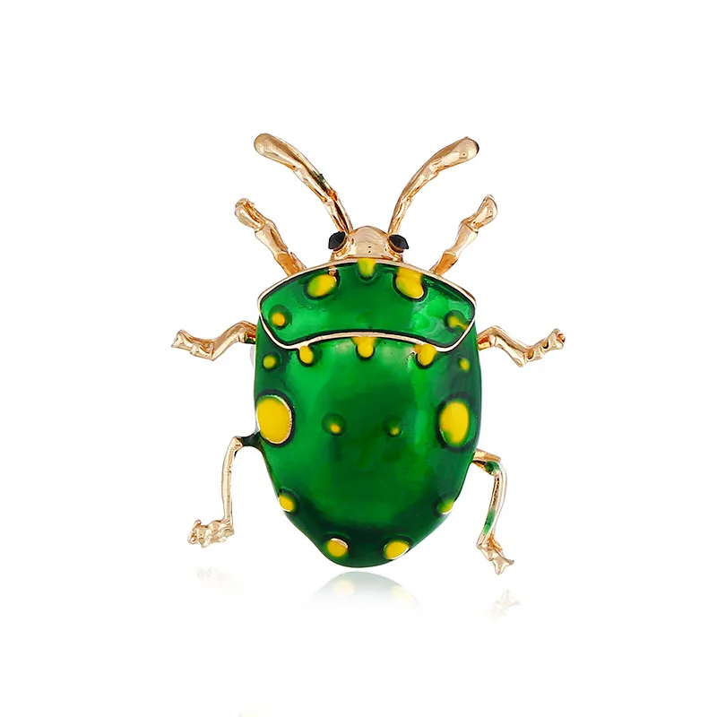 

3.5 x 3 cm 8g Lifelike Green Enamel Insect Beetle Brooch