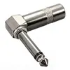 Right Angle Jack Plug Connector stereo 6.3mm Pancake 1/4 inch Plug