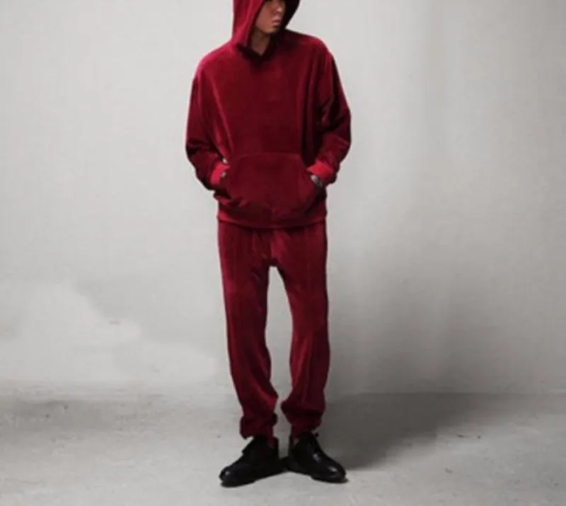 Hip Hop Velour Tracksuits Men High Quality Velour Tracksuits Custom