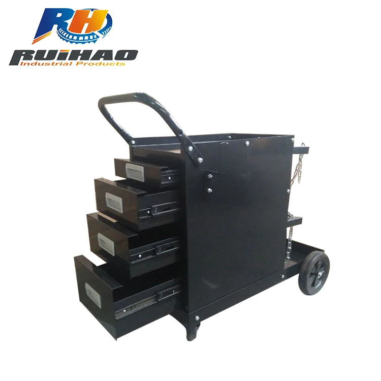 Welding Trolley Tool Cart Steel Welder Tool Cart With 4 Drawers