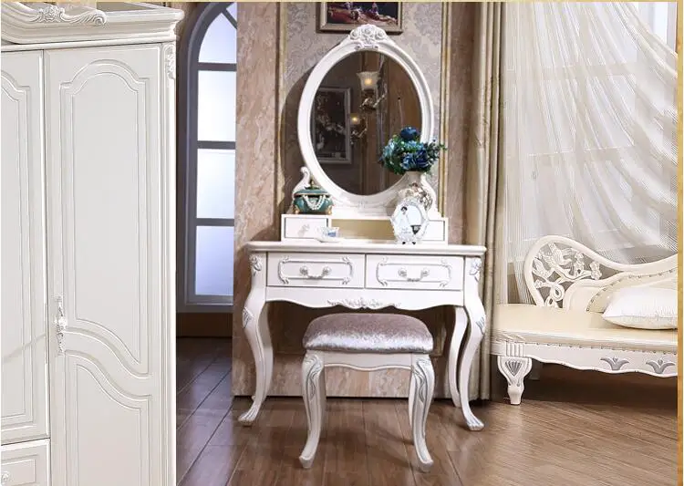 European mirror table antique bedroom dresser French furniture french dressing table o1181