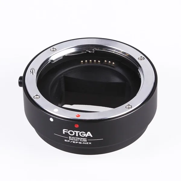 

FOTGA Metal Auto Focus AF EOS-NEX adapter for EF EF-S lens to NEX E Mount A7 A7R A7S II III A6000 A6500 A9, Black & silver