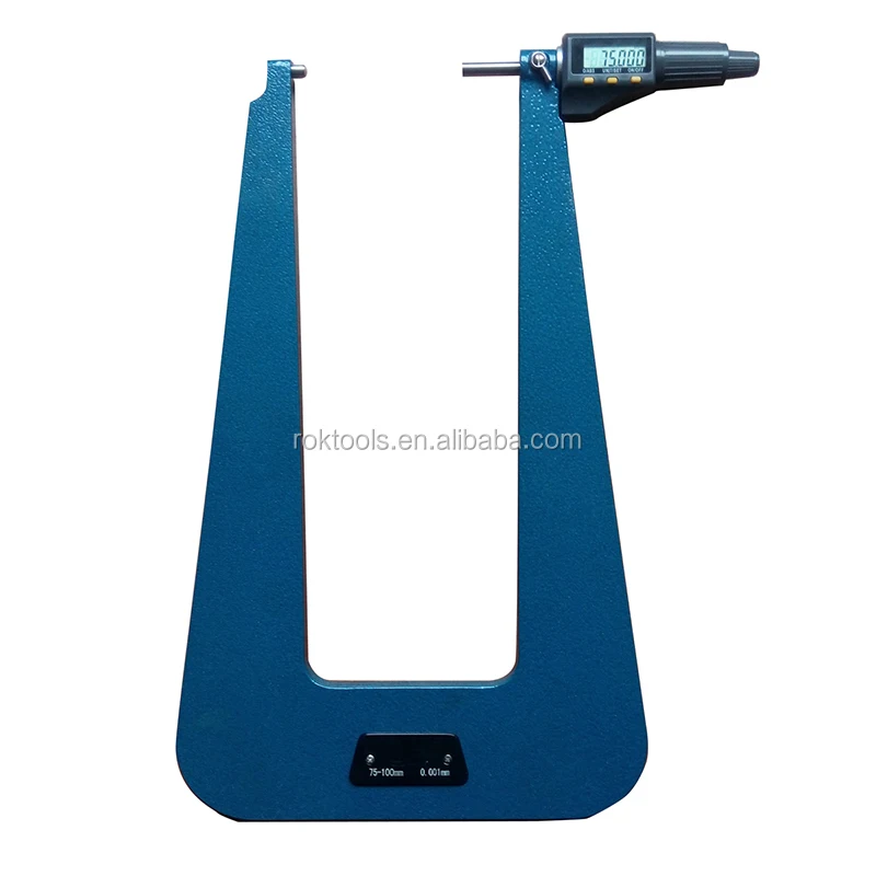 ROKTOOLS 200mm Deep Throat Digital Micrometer - Precision OD Gauge