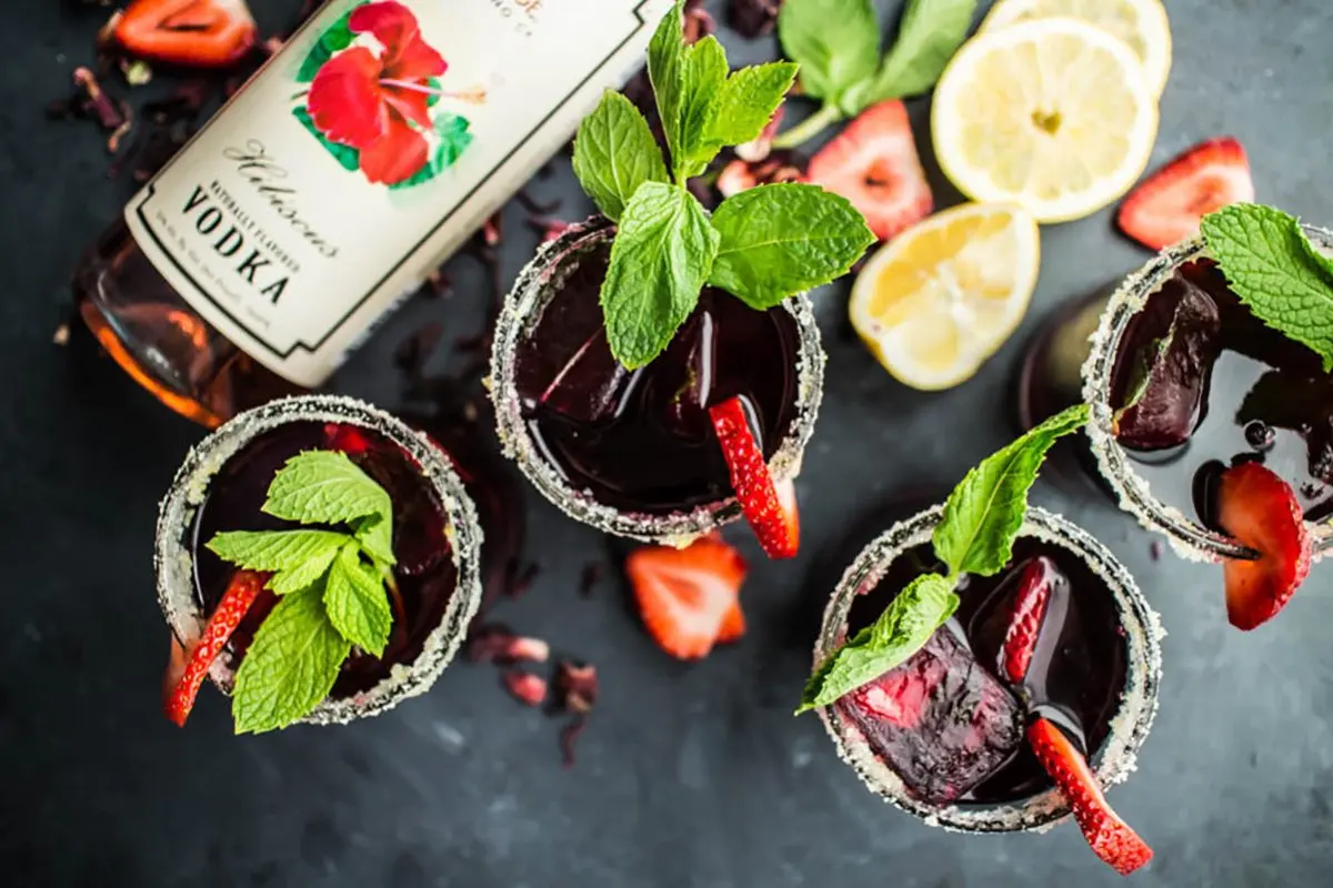 Alcoholic Beverage Spirits HIBISCUS FLAVORED cocktail Vodka