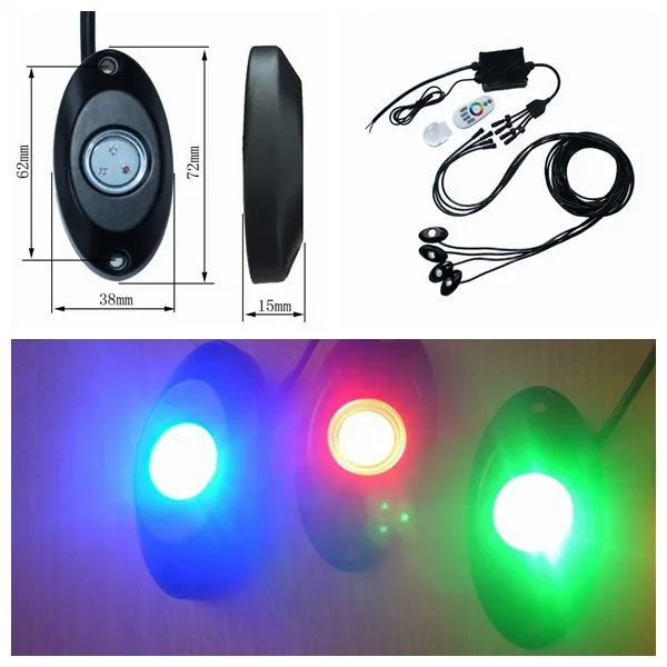 Hot Selling Led Ambient Light On Car Boat Exterior Lights 4 Pods Rgb
