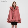 /product-detail/durability-fur-poncho-genuine-fox-fur-collar-trim-wool-cape-women-detachable-hooded-winter-classic-shawls-coat-60734827962.html