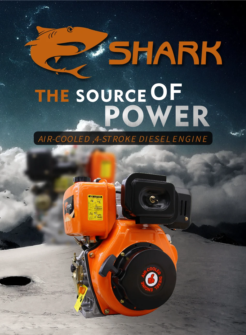 Shark Sh186fa/e 9hp 10hp Single Cylinder Air Cooled Marine Diesel