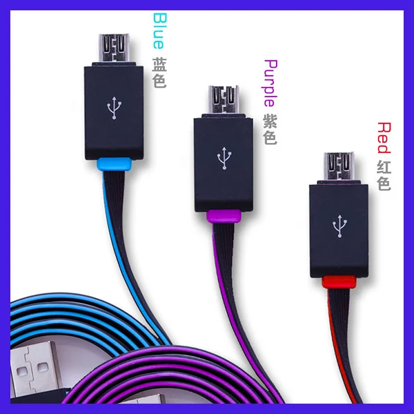 

Wholesale for iphone USB Charger Cable for iphone7 Charging Phone Colorful USB Cable, Red / blue /purple etc.