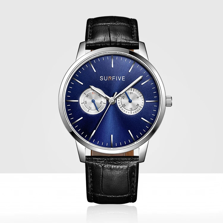 

Ready to Ship high quality genuine strap men's quartz wrist watch