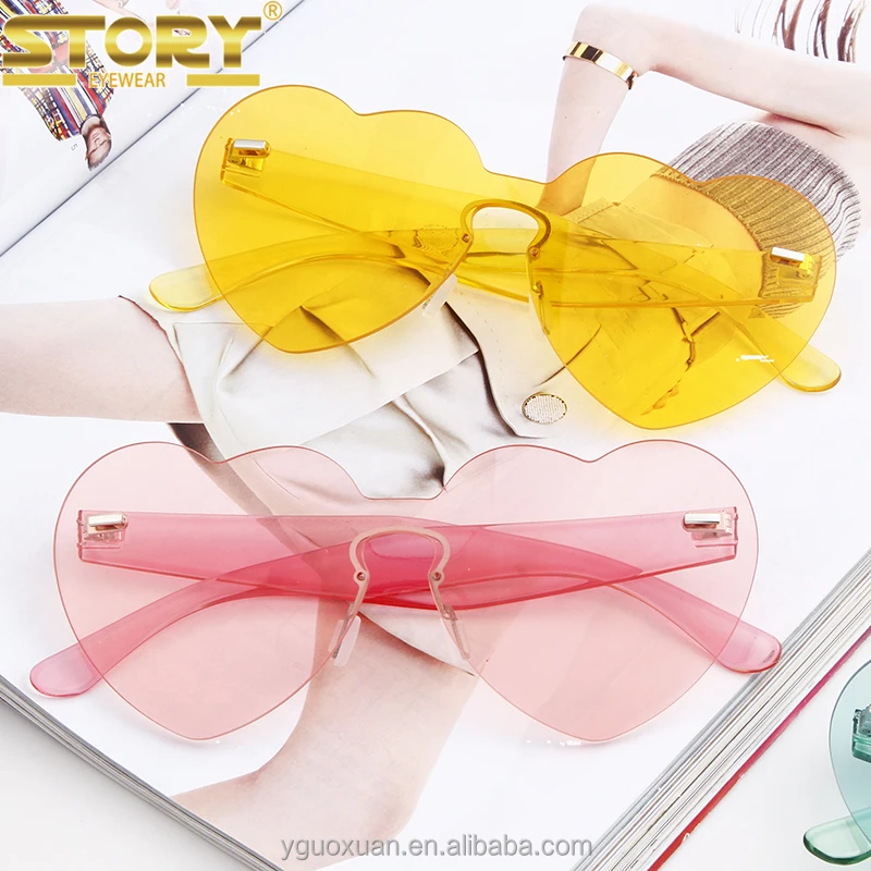 

STY1822KN sexy Brand Designer heart shape sun glasses high quantity women Plastic sunglasses