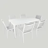Vintage White Outdoor Patio Garden Dining aluminum garden table and chair sets