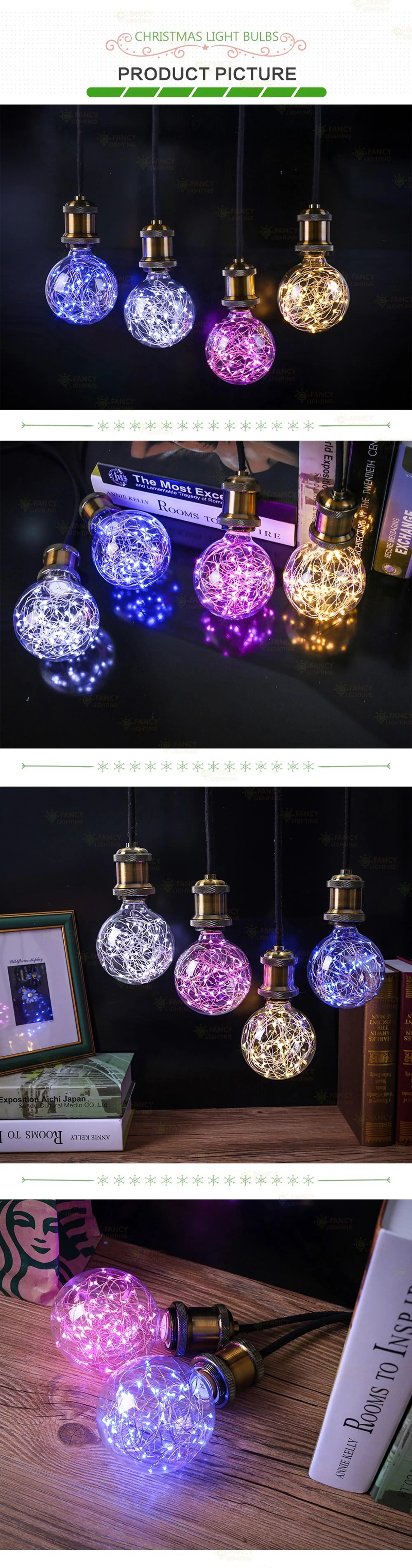 New Arrival E27 b22 e26 2w led copper light bulb home decor light bulb