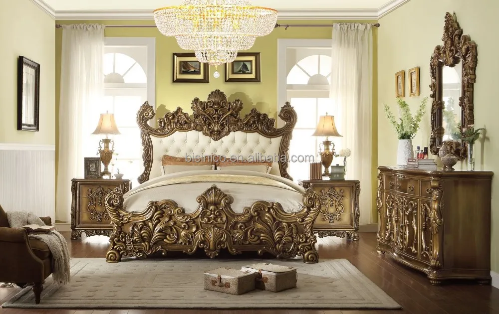 palace style hand carved wooden king size bedroom set,european luxury  bedroom set - buy king size bedroom set,palace bedroom furniture,european  king