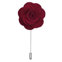 

Handmade Boutonniere Stick Brooch Pin Men Solid Rose Flower Brooch Lapel Pin for Men
