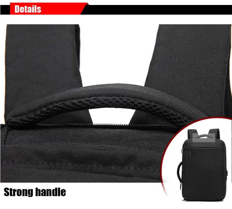 3IN1 waterproof multifunctional unisex USB charging port laptop school backpack rucksack back pack messenger bag satchel 2017