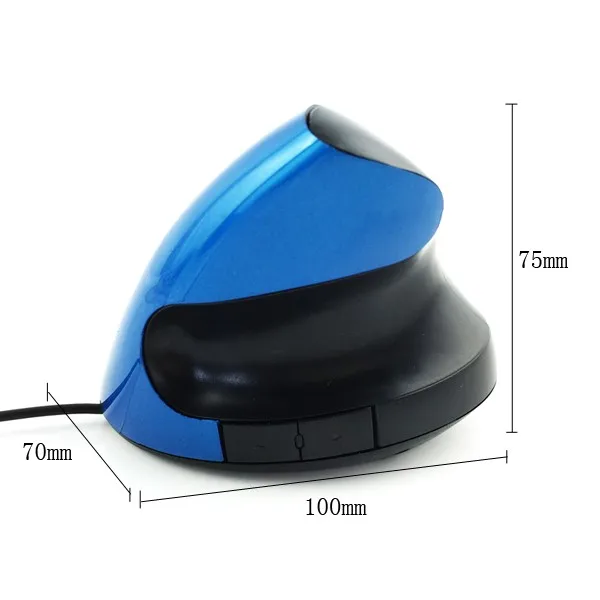 Human Engineering Mouse Delux Wired Ergonomic Vertical Mouse for PC Laptop Computer