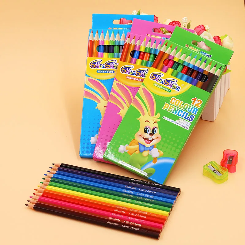 cute japanese stationery supplies Promotional Gifts school kids cartoon  wood hb standard pencil with animals erasers