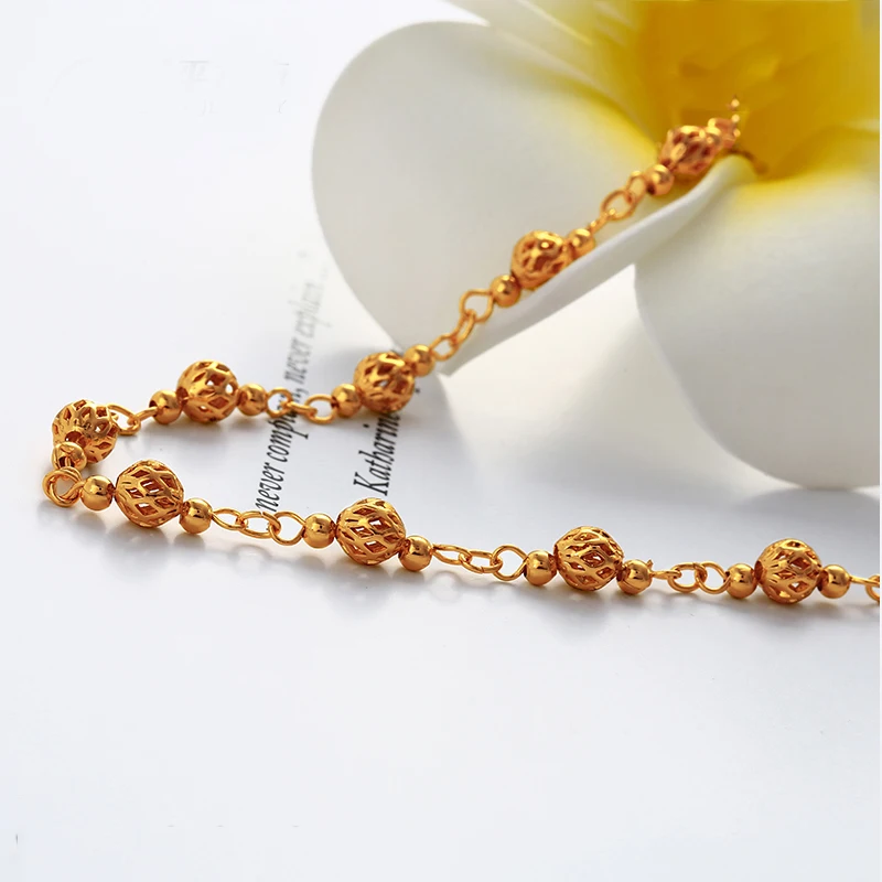 

xuping jewellery latest designers brass gold ball chains bracelets for ladies