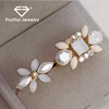 Trendy Gold Plated Multicolor Crystal Flower Rings For Women Romantic Couple Lovers Ring Elegant Exquisite Opal Jewelry