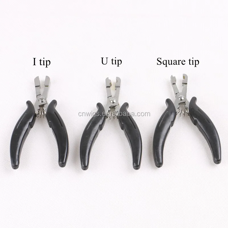 
Keratin Hair Extension Pliers, Stainless Steel Hair Plier with I/U/Flat/Square Tip Head  (60415705124)
