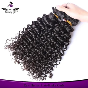 Virgin Baby Curl Human Hair Weave Afro Kinky Human Hair Weave Afro