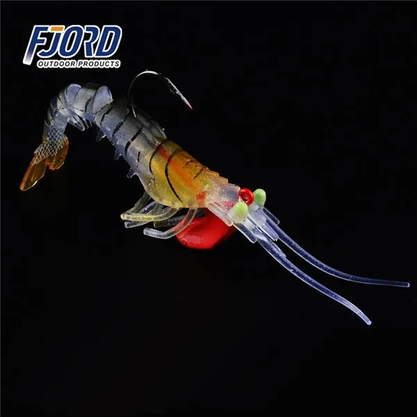 

FJORD Wholesale in stock 6.5g/12.5g/17g Fishing Lures Soft Lure Soft Baits Lead Hook Shrimp Soft Fishing Lures, 5color