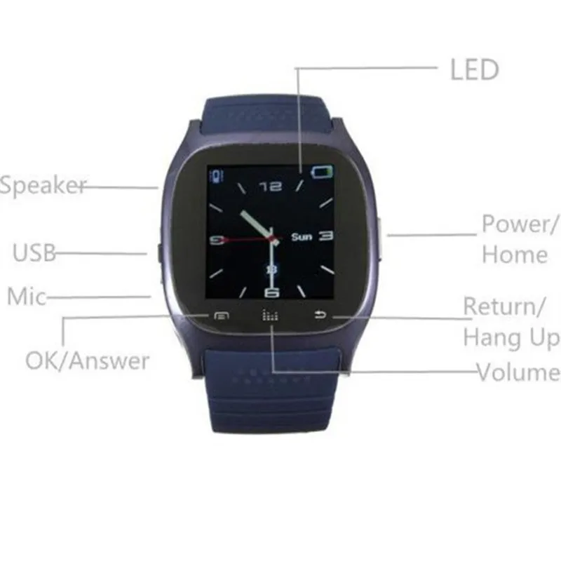 M26 Bluetooth Smart Watch Sync Phone Mate For IOS Android iPhone Samsung