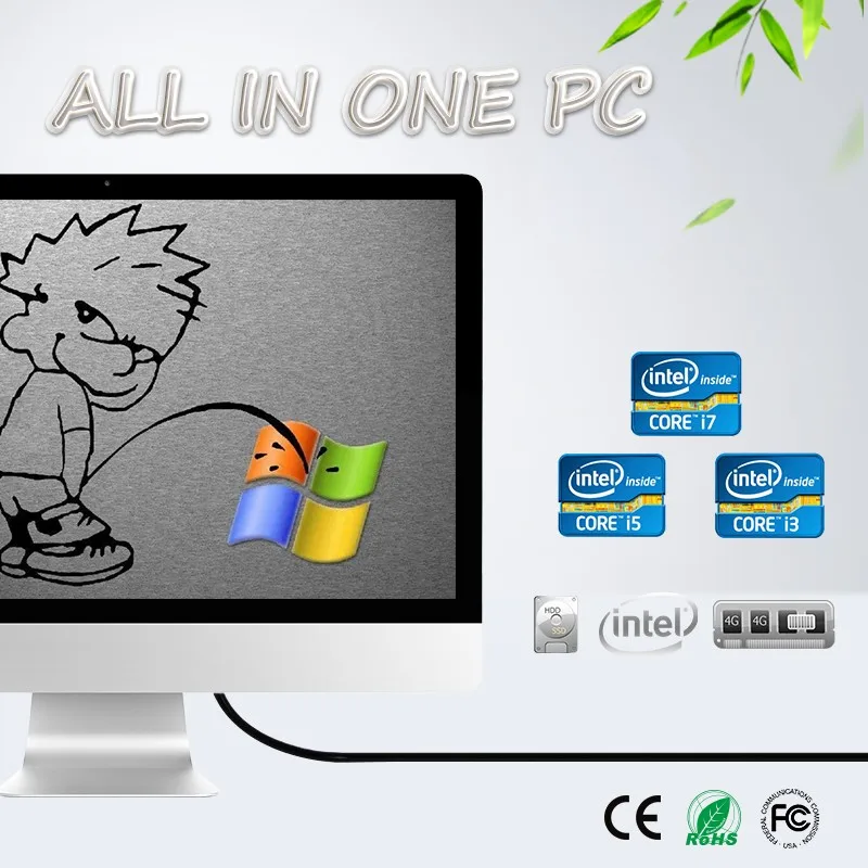 

led tv price touch screen all in one pc i7 6700k, Silver color