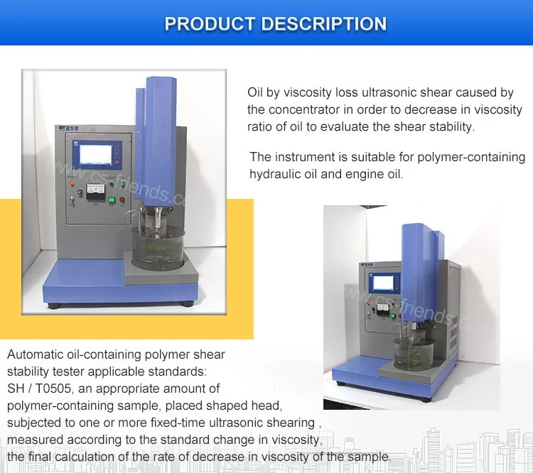 Lubricating Oils Shear Stability Tester/ultrasonic Method/shear